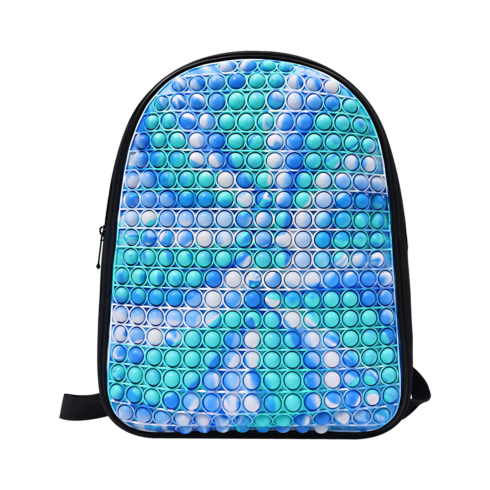 FUFUCAILLM Fidget Pop Backpack - Stress Relief Push Bubble Shoulder Bag with Adjustable Straps, Colorful Sensory Toy Purse for School, Travel & Anxiety Relief | Perfect for Kids, Teens & Adults