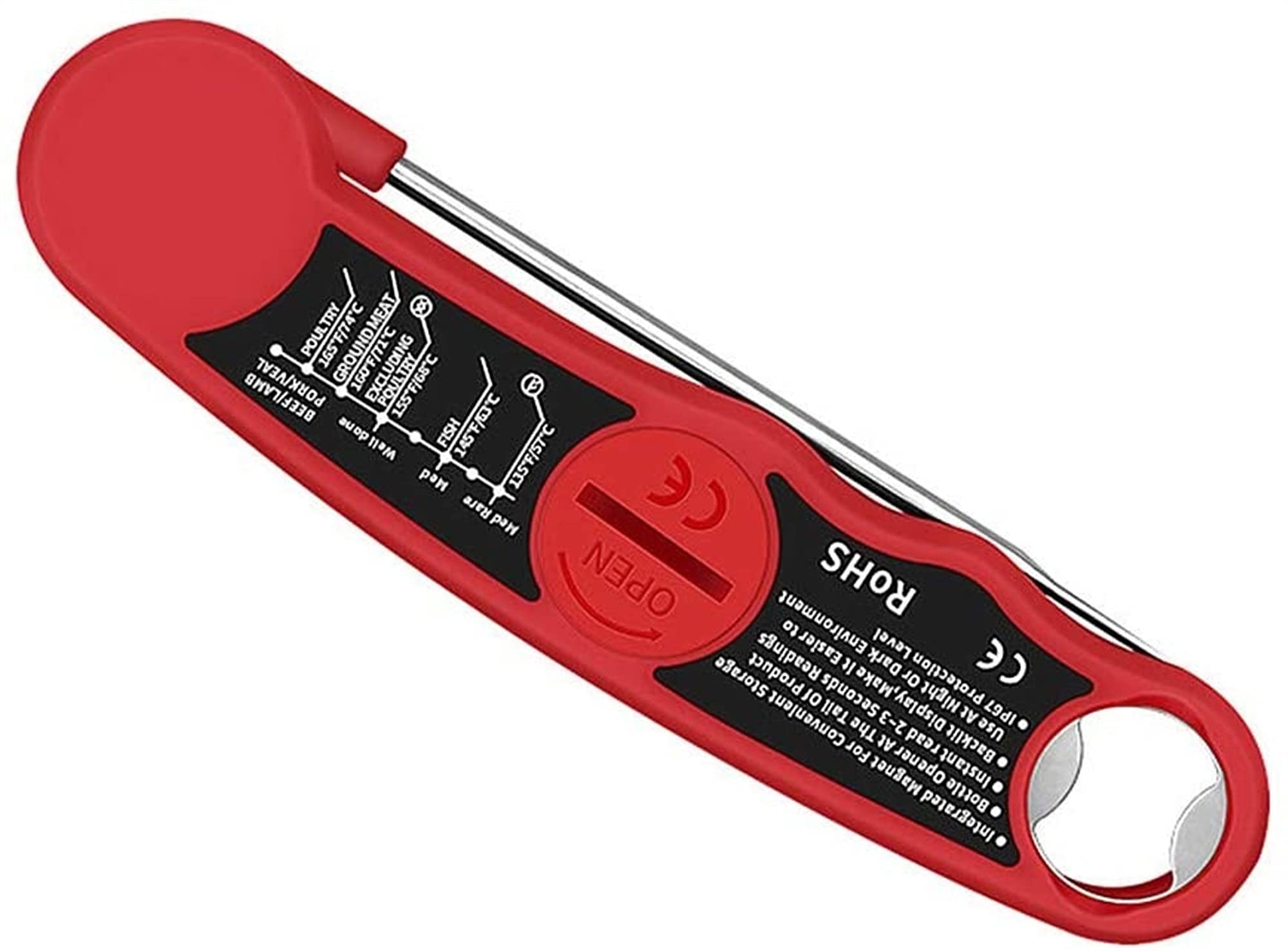 KSDCDF Digital Meat Thermometer - Instant Read Food Thermometer for Cooking, BBQ, Grilling, Oil, Milk, Bath Water & Candles | Perfect for Kitchen, Outdoor Cooking & Home Use