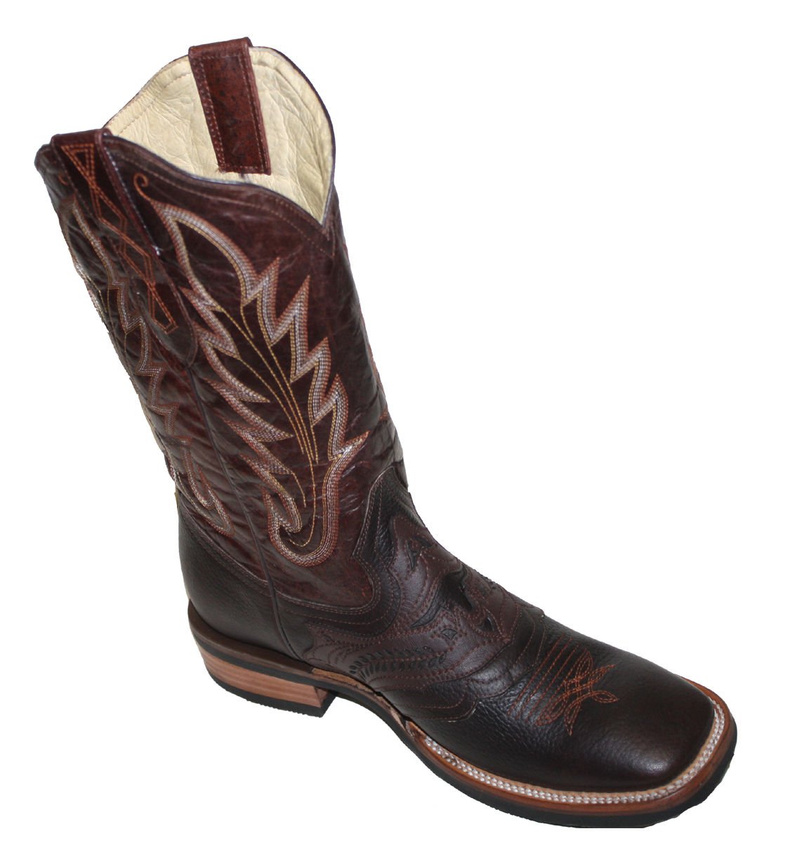 Authentic Men's Western Cowboy Boots - Genuine Cowhide Leather with Animal Print - Perfect for Rodeo, Country Dancing & Outdoor Adventures