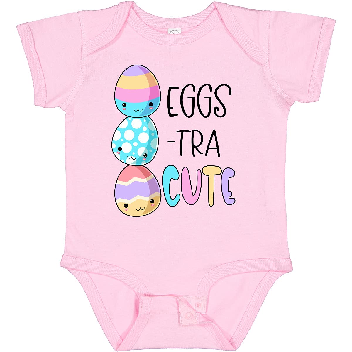 Inktastic Eggs-tra Cute Fun Easter Eggs Baby Bodysuit - Adorable Easter Outfit for Infants & Toddlers - Perfect for Easter Photos, Egg Hunts & Family Gatherings