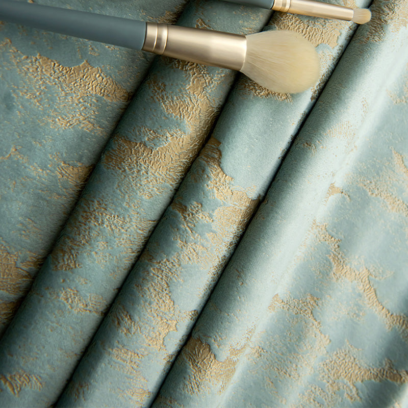 Zara Velvet Embossed Blackout Thermal Insulated Curtains - Green Luxury Window Drapes for Bedroom & Living Room, Noise Reducing & Energy Saving Home Decor