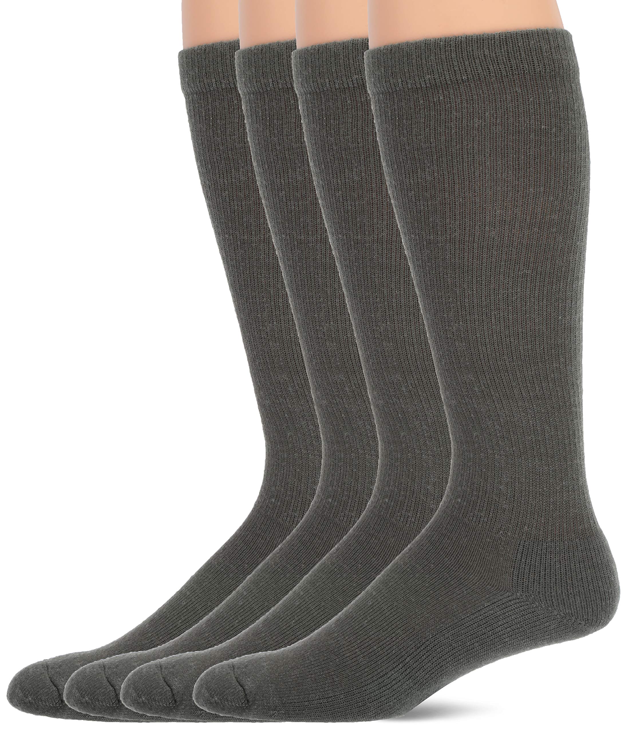 Jefferies Military Merino Wool Tactical Boot Socks for Men & Women - 4 Pack Over The Calf Socks - Warm & Durable for Hiking, Hunting & Outdoor Activities