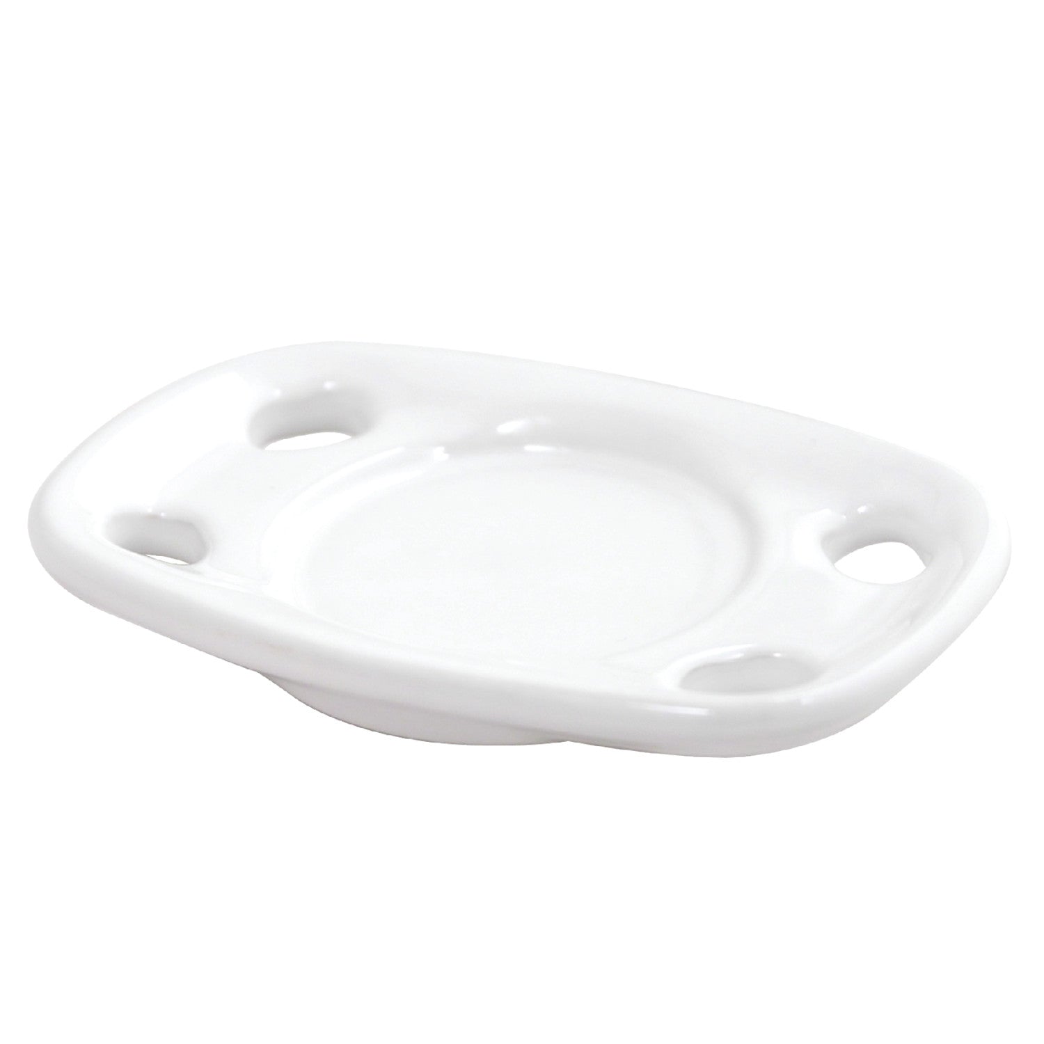 BATD3966 White Toothbrush and Tumbler Holder - Bathroom Organizer for Countertop, Sink, or Vanity Storage