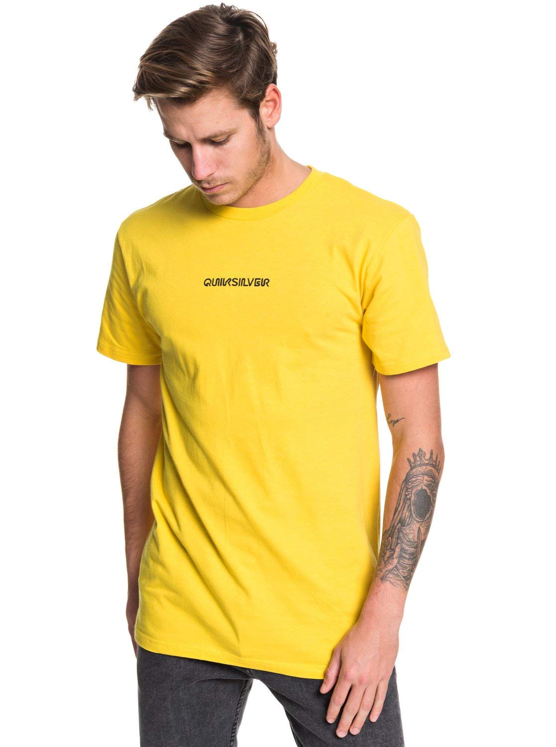 Quiksilver Men's Checker Out Short Sleeve T-Shirt - Casual Graphic Tee for Surfing, Beach & Streetwear Style