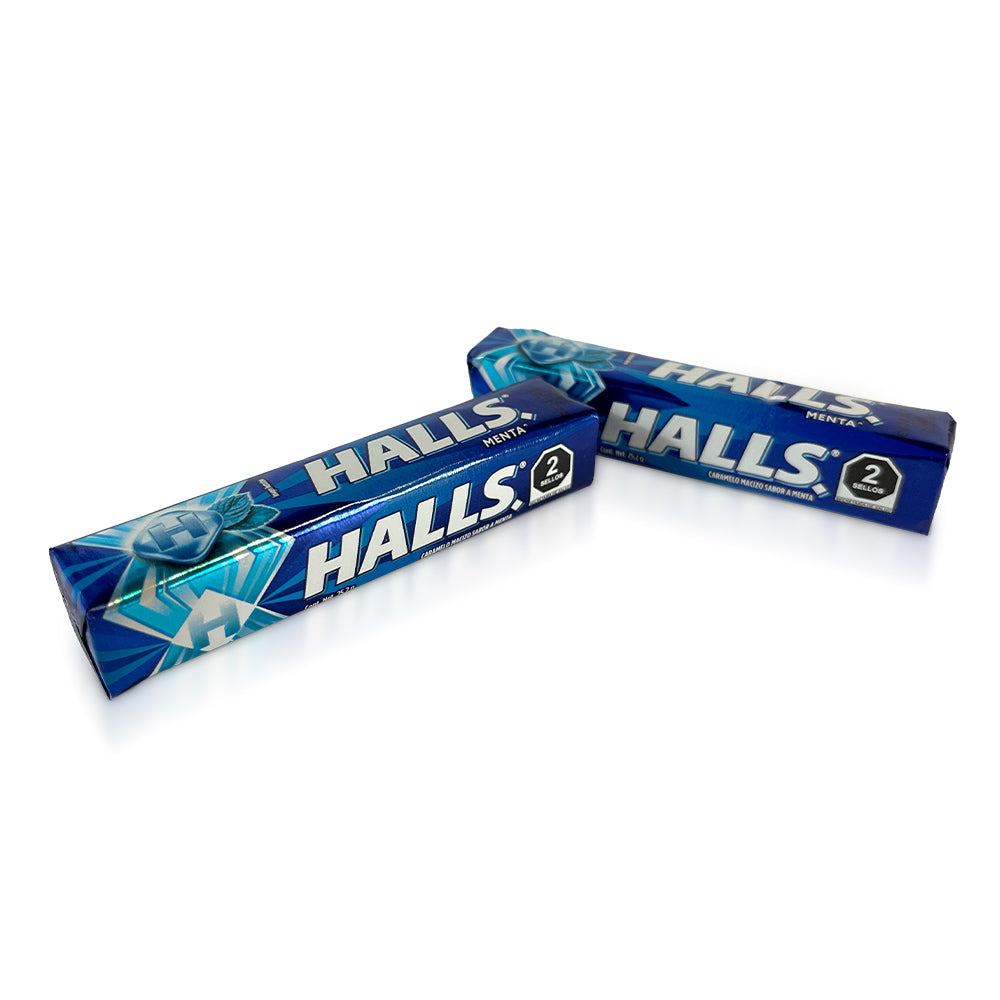 Halls Mexican Sabor Mentha Cough Drops | 12 Count Box | Soothing Relief for Sore Throat & Cough | Perfect for Travel, Work & Outdoor Activities
