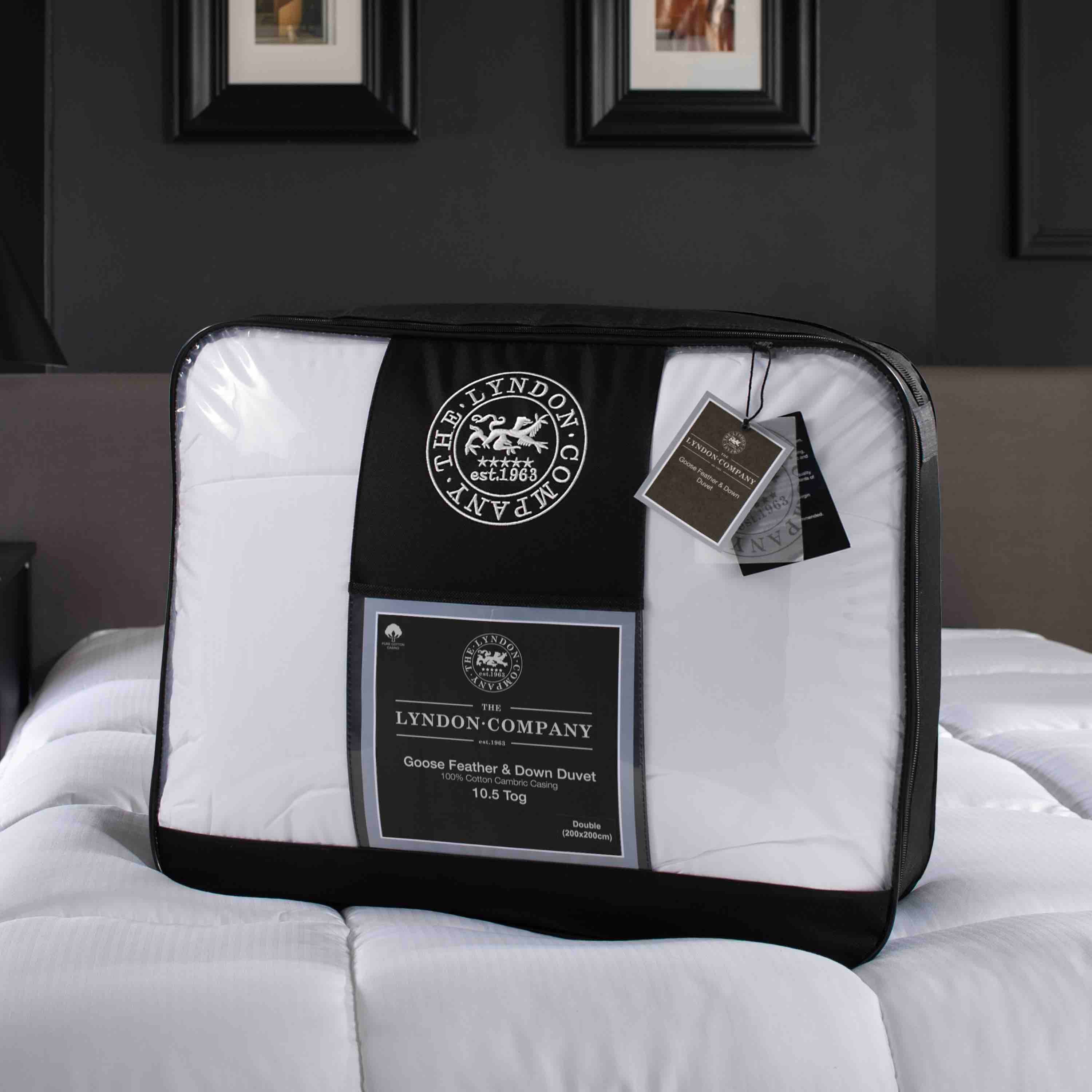 Premium Goose Feather & Down Duvet - All-Season Luxury Comforter for Bedroom, Hotel & Guest Room - Ultra Soft & Warm Winter Blanket for Cold Nights