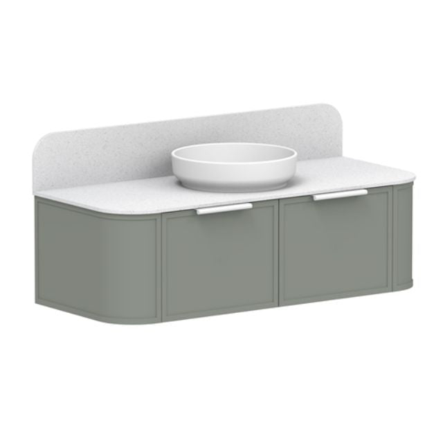 ADP Flo Wall Mounted Bathroom Vanity - Modern Floating Vanity with Sink for Small Space Bathroom Remodel