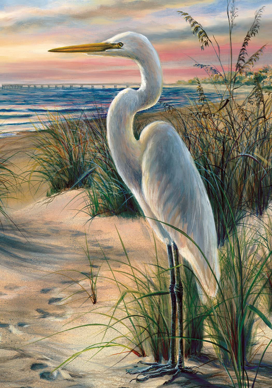 White Egret Garden Flag 12x18 Inch - Double Sided Decorative Outdoor Flag | Licensed & Copyrighted | Made in USA | Perfect for Patio, Yard & Garden Decor