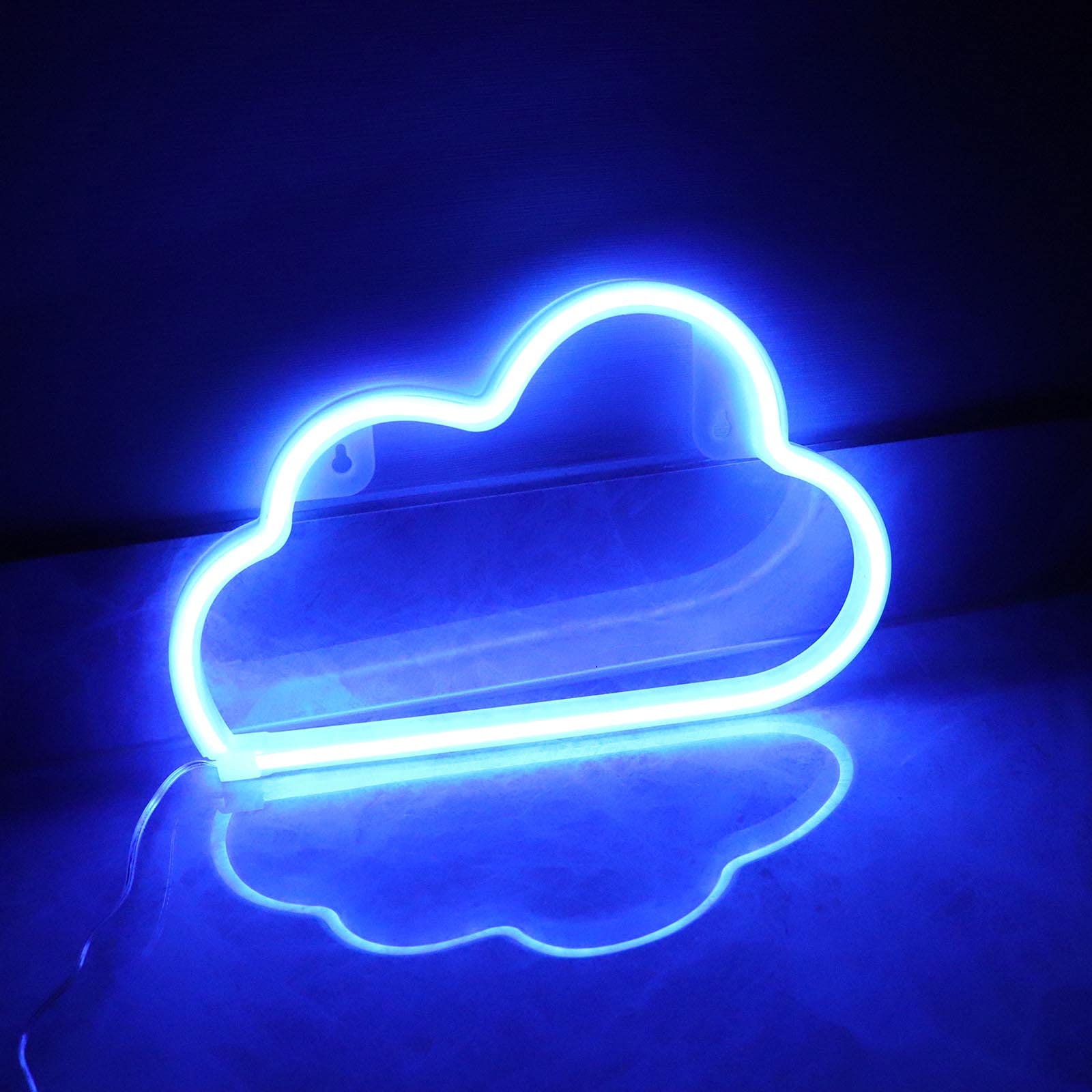 iFCOW LED Neon Cloud Shape Table Lamp - Custom Bedroom & Bar Decor, Dimmable Mood Lighting for Home, Office, Party (Use in Bedrooms, Bars, Cafes, Weddings & Photo Booths)
