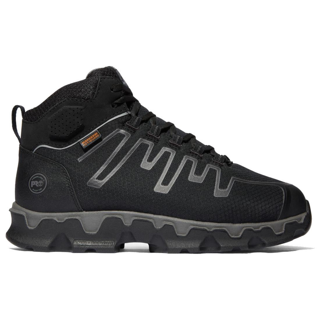 Powertrain Sport Alloy Toe Safety Work Boots for Men - Black Steel Toe Shoes for Construction, Warehouse & Outdoor Work