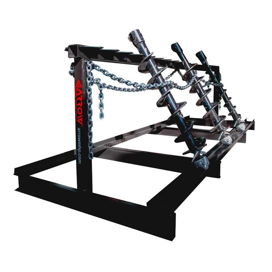 Auger Storage Racks - Heavy Duty Metal Auger Organizer for Garage, Workshop & Farm - Perfect for Tool Storage and Workshop Organization