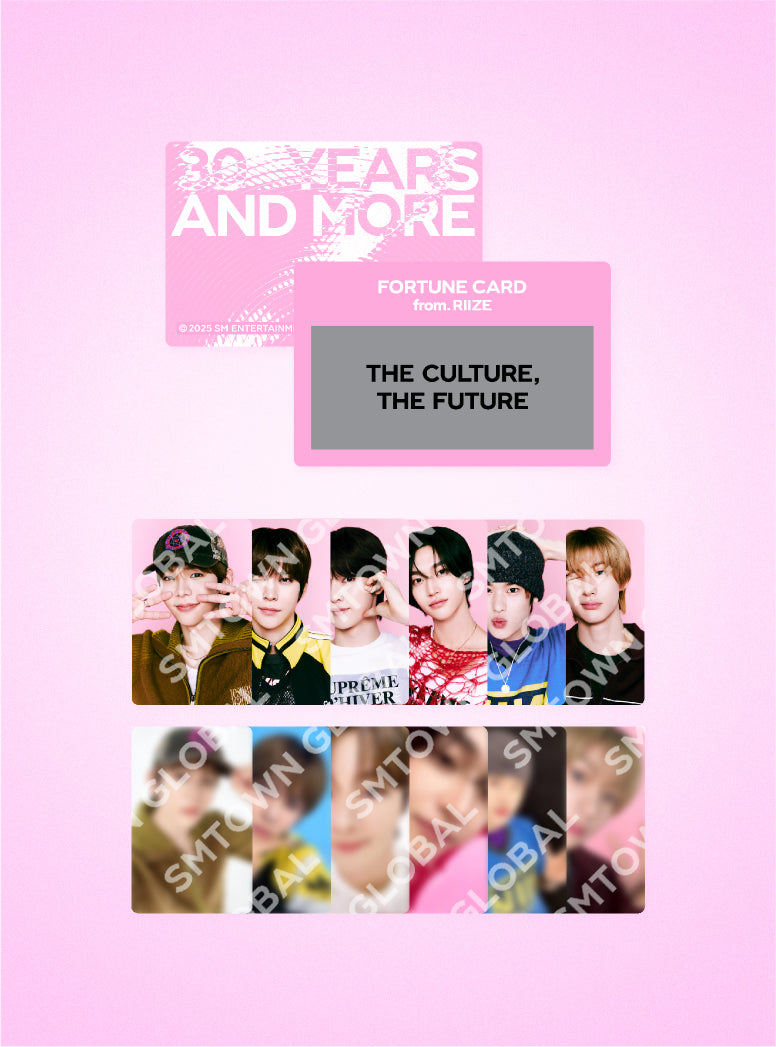 Fortune Scratch Card Set - RIIZE SMTOWN LIVE 2025 Merchandise | K-Pop Collectible Gift for Fans, Concerts & Special Events