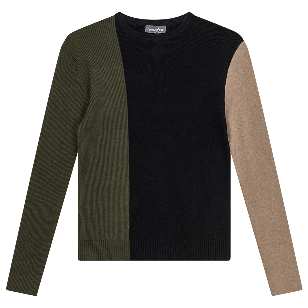 Stylish Color Block Ribbed Combo Sweater for Women - Cozy & Trendy Pullover for Fall & Winter Fashion