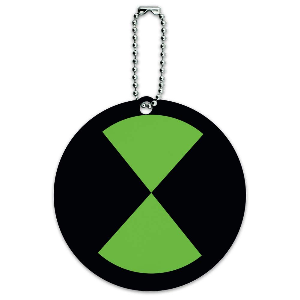 Ben 10 Official Logo Round Luggage ID Tag - Durable Suitcase Name Tag for Carry-On Bags - Perfect for Travel, School Backpacks & Kids' Luggage Identification