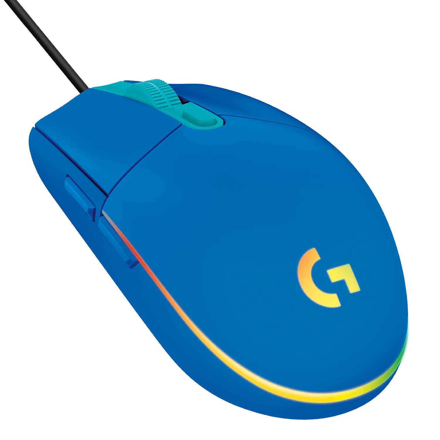 Logitech G203 2nd Gen Wired Gaming Mouse - 8000 DPI RGB LIGHTSYNC, 6 Programmable Buttons, On-Board Memory, PC/Mac Compatible - Blue | Perfect for FPS, MOBA Games & Office Work