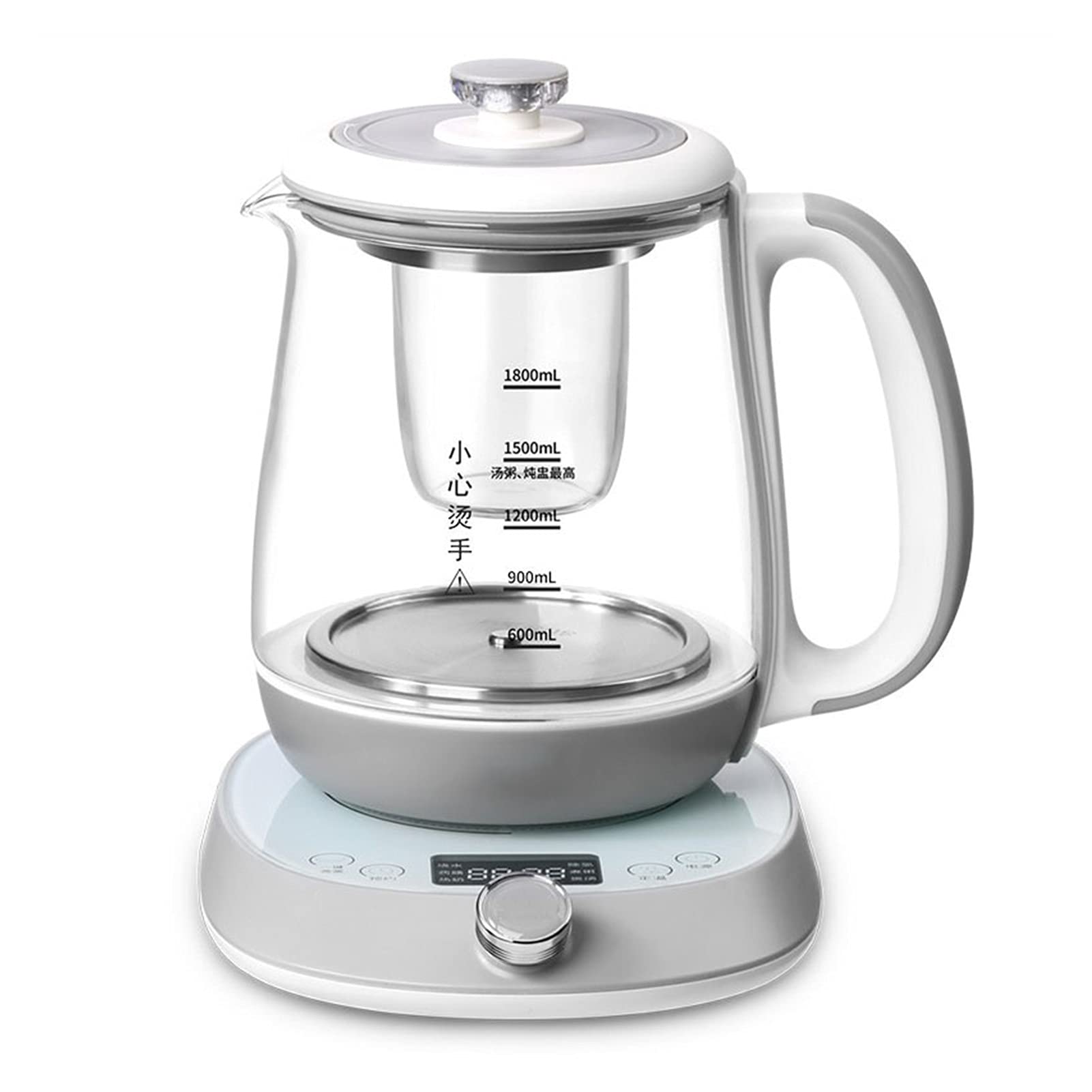 Electric Tea Kettle - Fast Boiling Glass Water Kettle with Auto Shut-Off, LED Indicator & Keep Warm Function for Tea, Coffee, Milk & Cooking - Perfect for Home, Office & Dorm Use