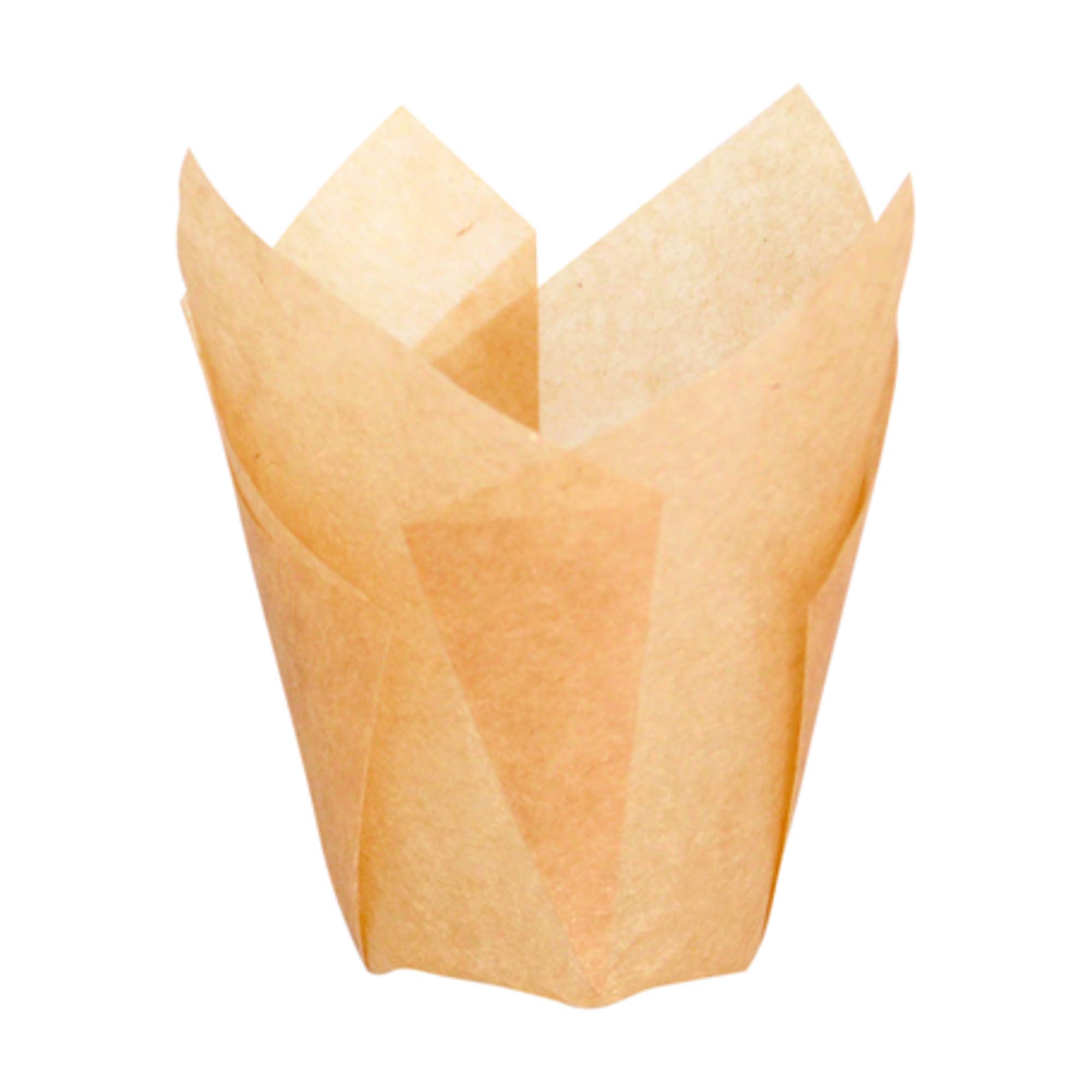 PacknWood 209CPST1M Brown Tulip Baking Cups - 1000 Count Bulk Silicone Cupcake Liners (1.25 oz, 1.1 Inch) for Muffins, Cupcakes & Party Desserts - Golden Brown Disposable Baking Supplies