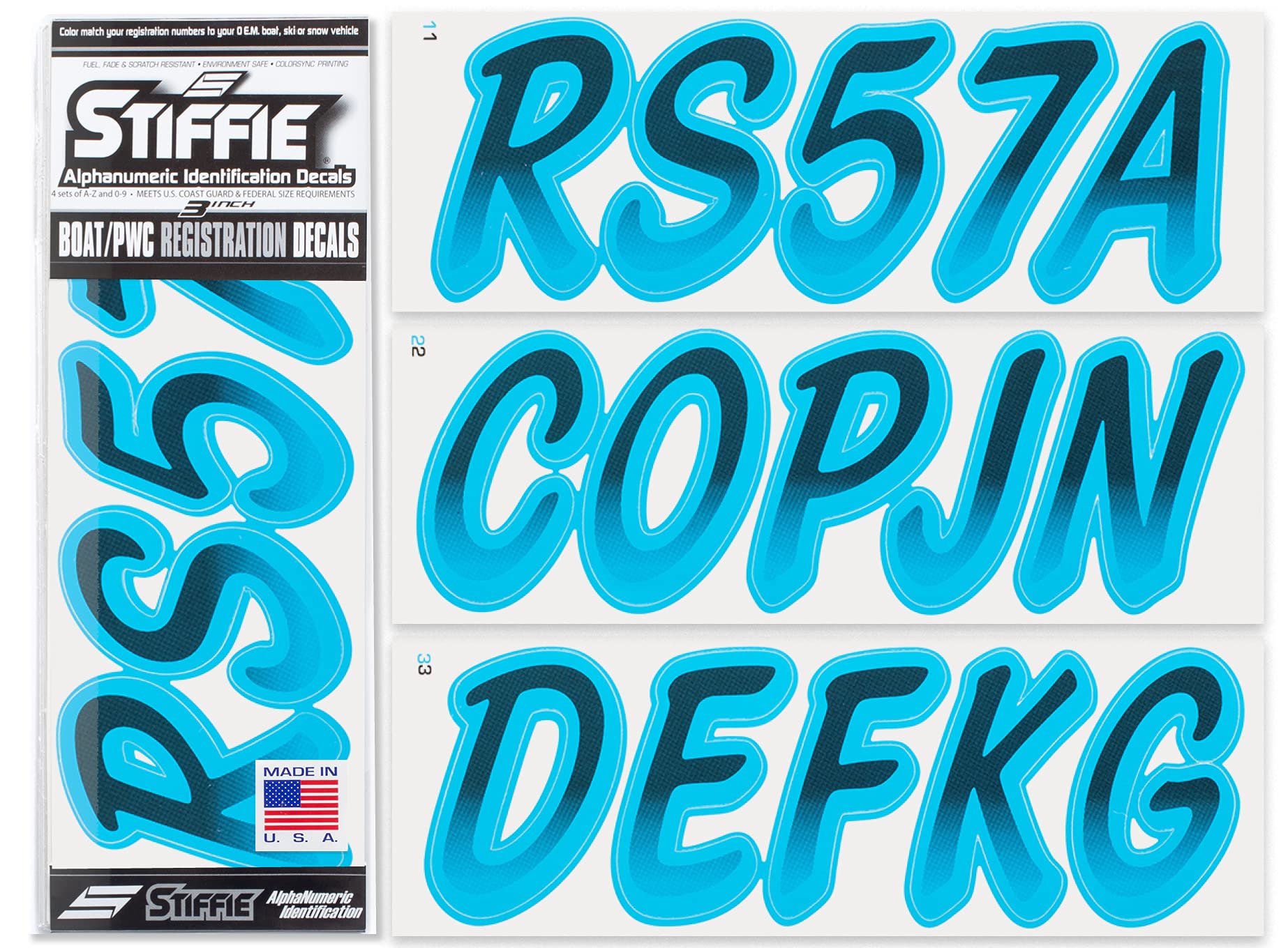 STIFFIE Whipline Black/Sky Blue 3