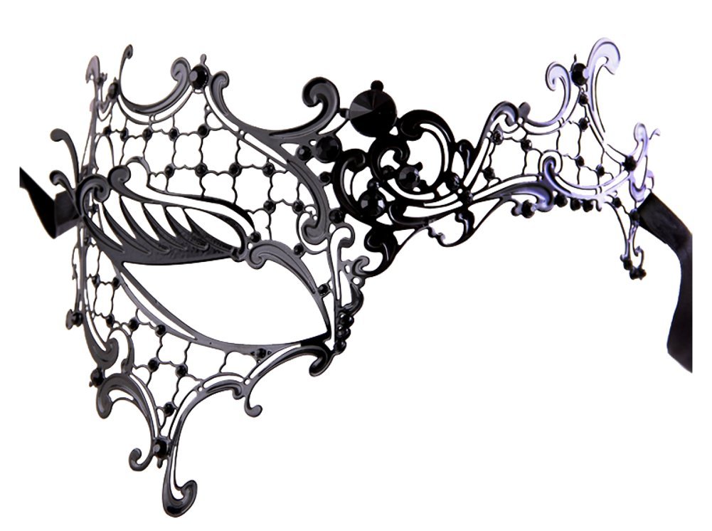 Luxury Mask® Women's Signature Phantom of The Opera Venetian Laser Cut Mask - Elegant Venetian Masquerade Mask for Costume Parties, Halloween, Balls & Theater Performances
