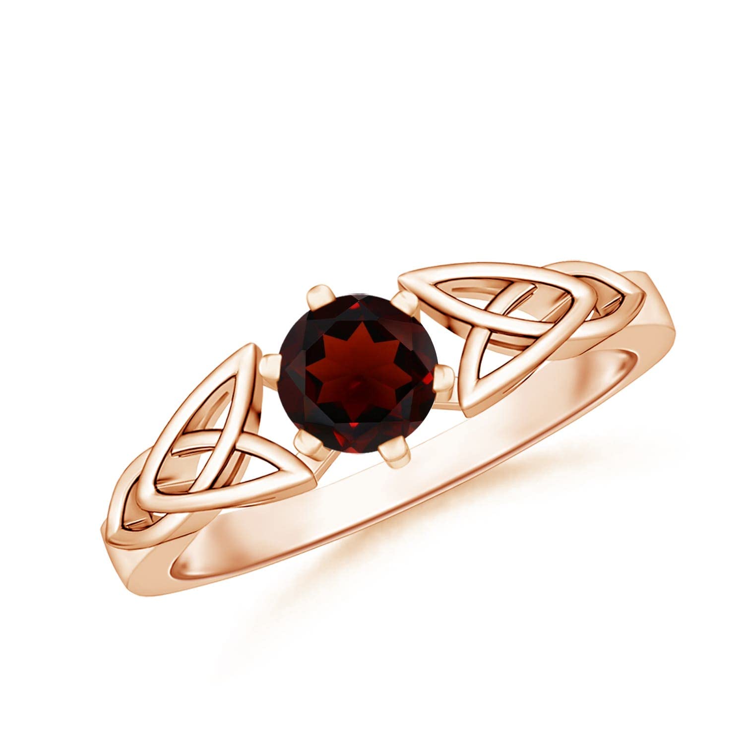 Natural Garnet Solitaire Ring for Women - 14K Solid Gold/Platinum January Birthstone Jewelry | Elegant Gift for Her, Birthday, Wedding, Anniversary & Engagement | Perfect for Everyday Wear, Date Nights & Special Occasions