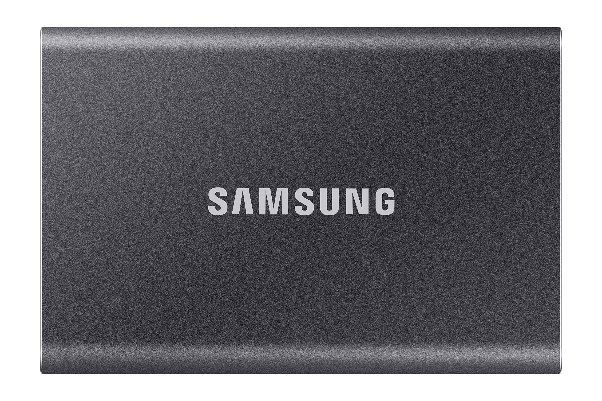 Samsung T7 1TB Portable SSD - Up to 1050MB/s Read Speed, USB 3.2 Gen 2 Type-C External Solid State Drive, Compact & Shockproof - Gray (MU-PC1T0T) - Perfect for Photography, Video Editing, Gaming & Data Backup