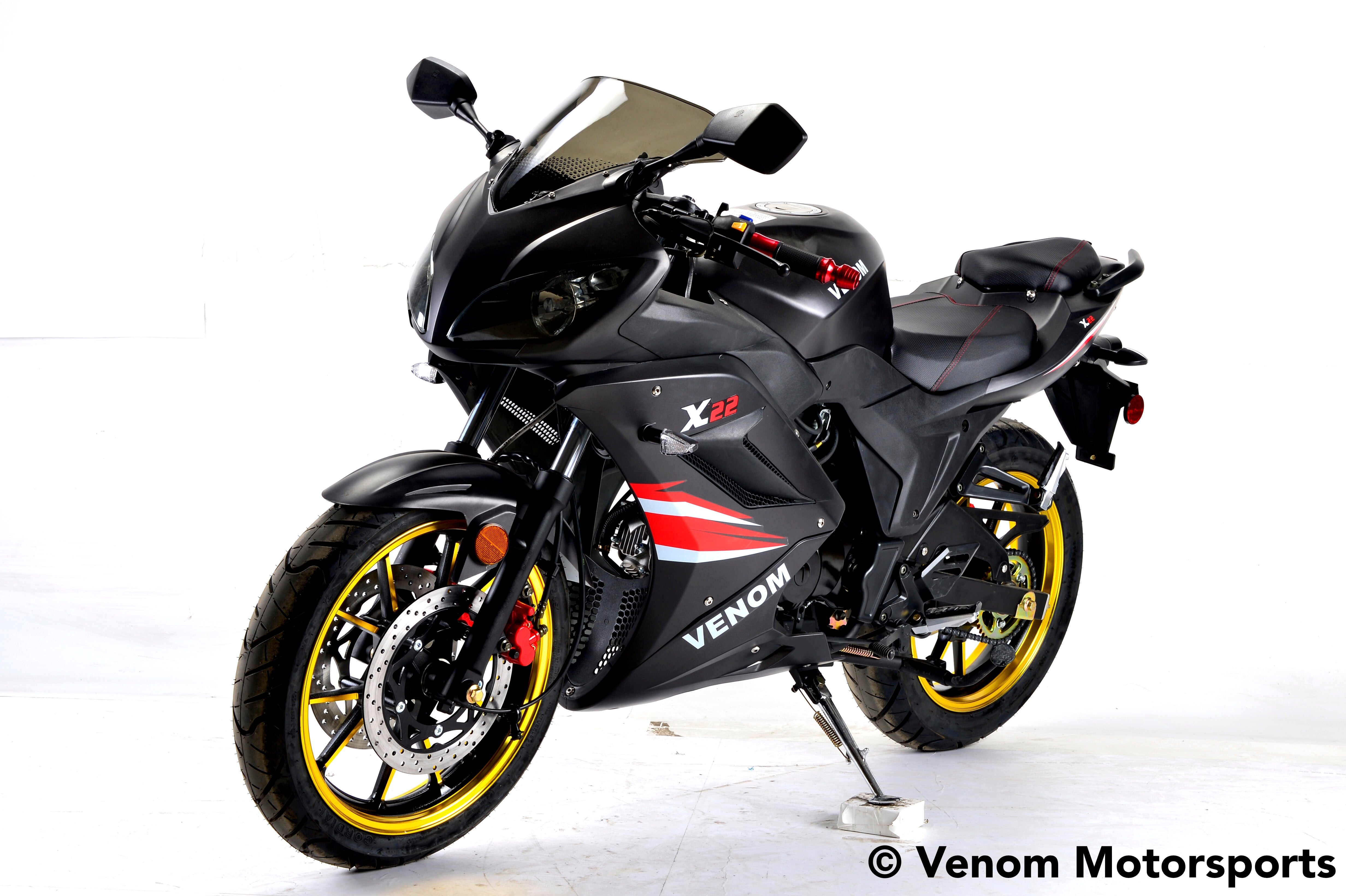 Venom X22 S 125cc Ninja Style Motorcycle - 4-Speed Manual Transmission for Adults | Perfect for Street Riding, Commuting & Off-Road Adventures