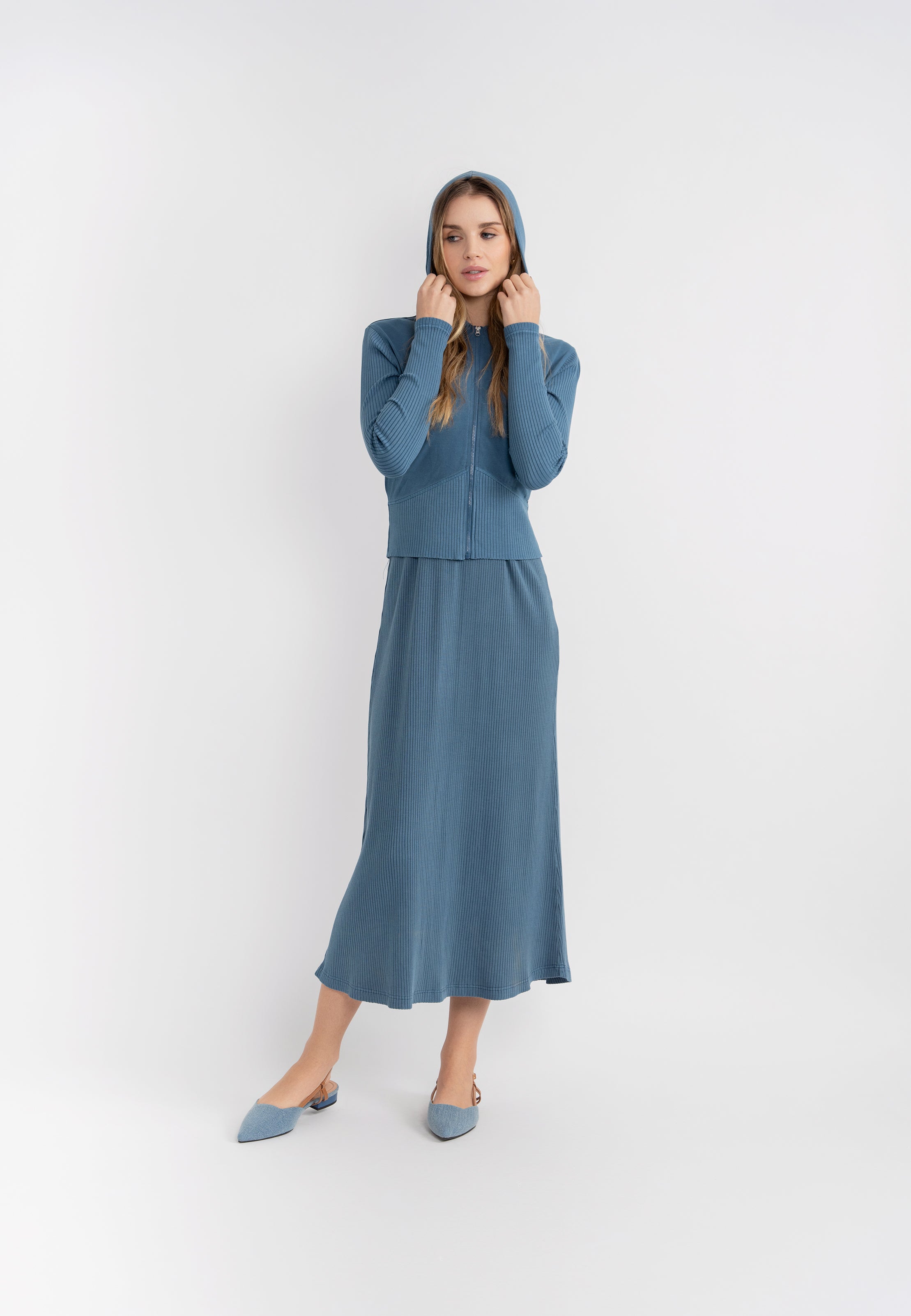 Distressed Ribbed Jumper for Women - Vintage Style Knit Sweater | Perfect for Casual Outfits, Fall Layering & Cozy Winter Wear
