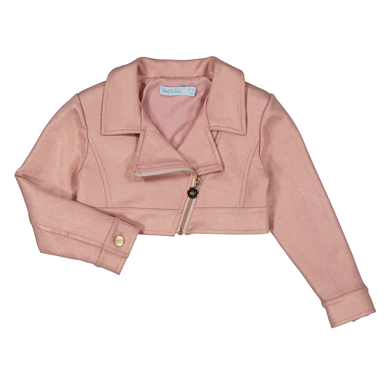 Abel & Lulu Women's Pink Motorcycle Jacket - Stylish & Protective Biker Jacket for Riding, Fashion & Outdoor Adventures
