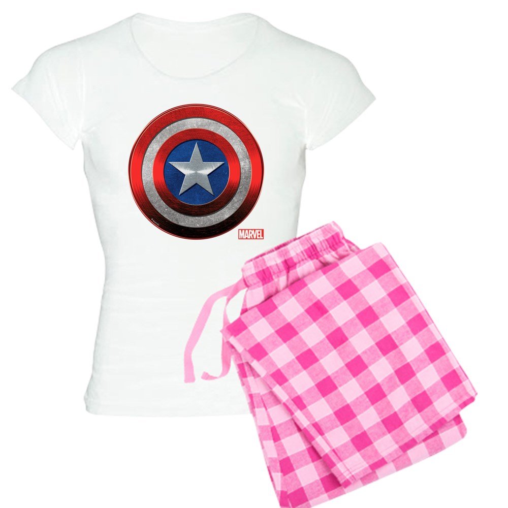 Captain America Grunge Women's Light Pajamas - Soft & Comfortable Sleepwear for Marvel Fans | Perfect for Lounging, Sleepovers & Superhero Movie Nights