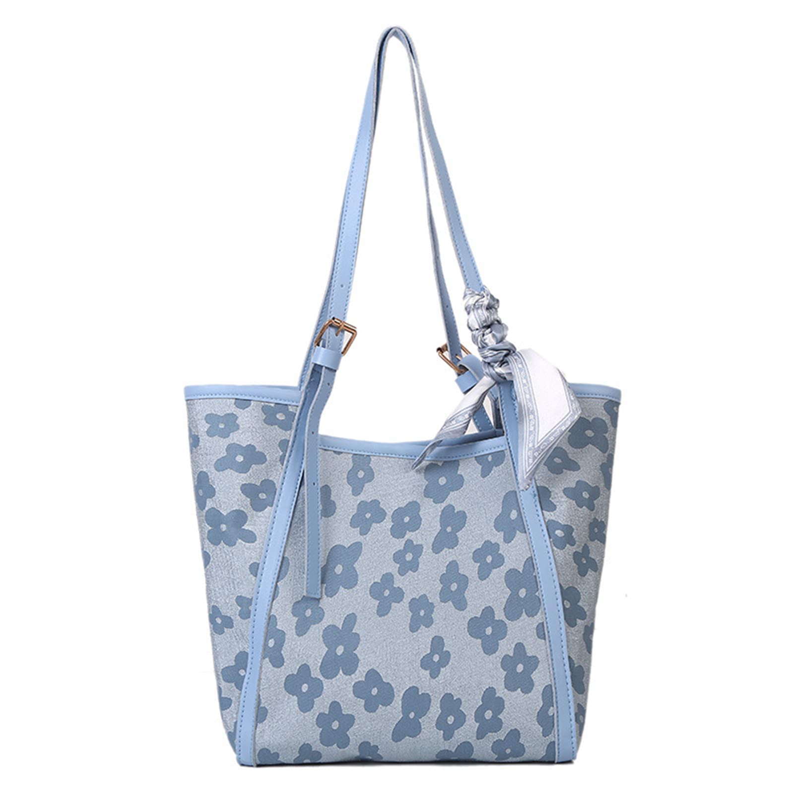 Floette Canvas Tote Bag - Eco-Friendly Reusable Shopping Bag for Women & Men - Perfect for Groceries, Beach, Work & Travel