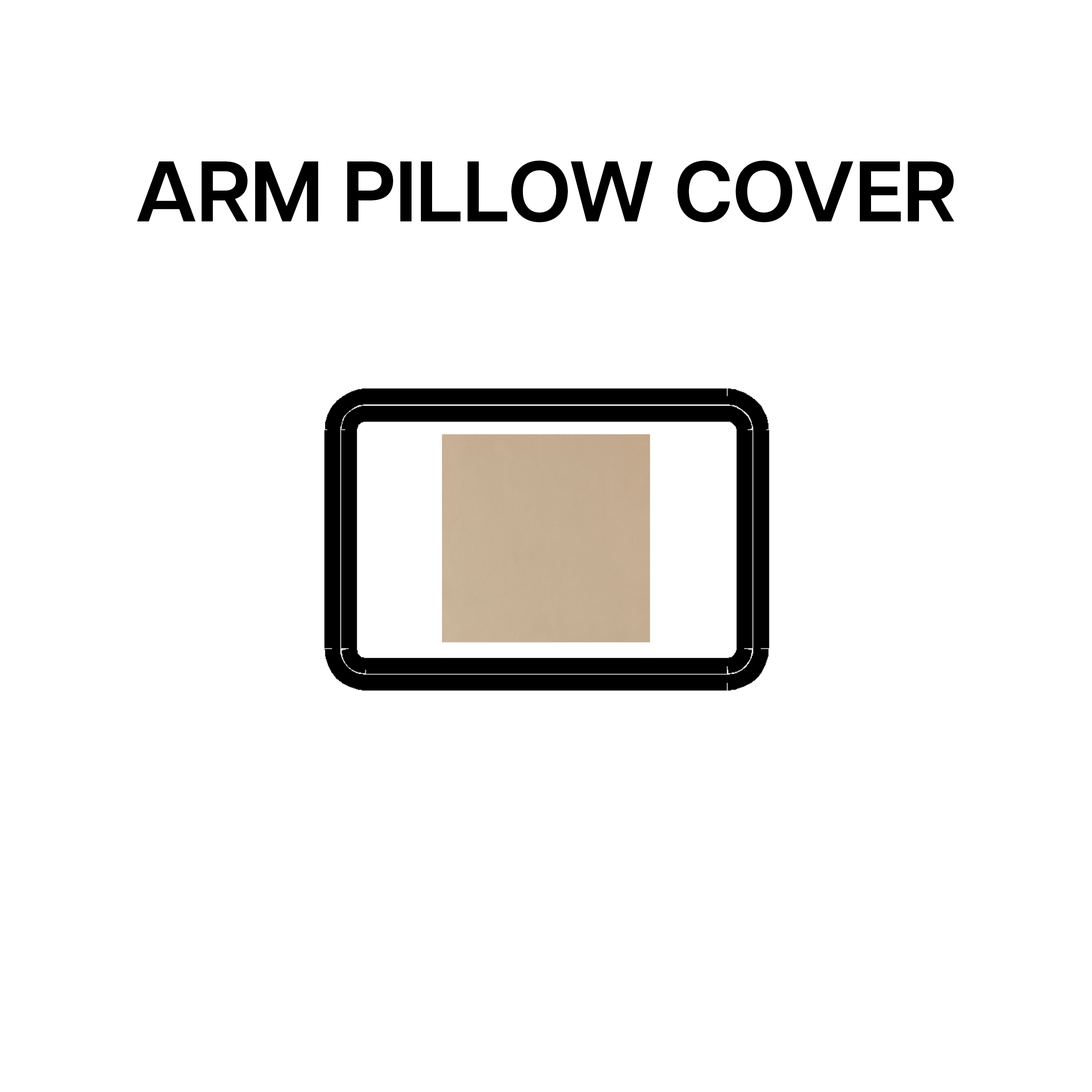 Arm Pillow Cover Oat BP 639 23 - Soft and Comfortable Pillowcase for Arm Support, Perfect for Reading, Nursing, and Relaxing at Home or Office
