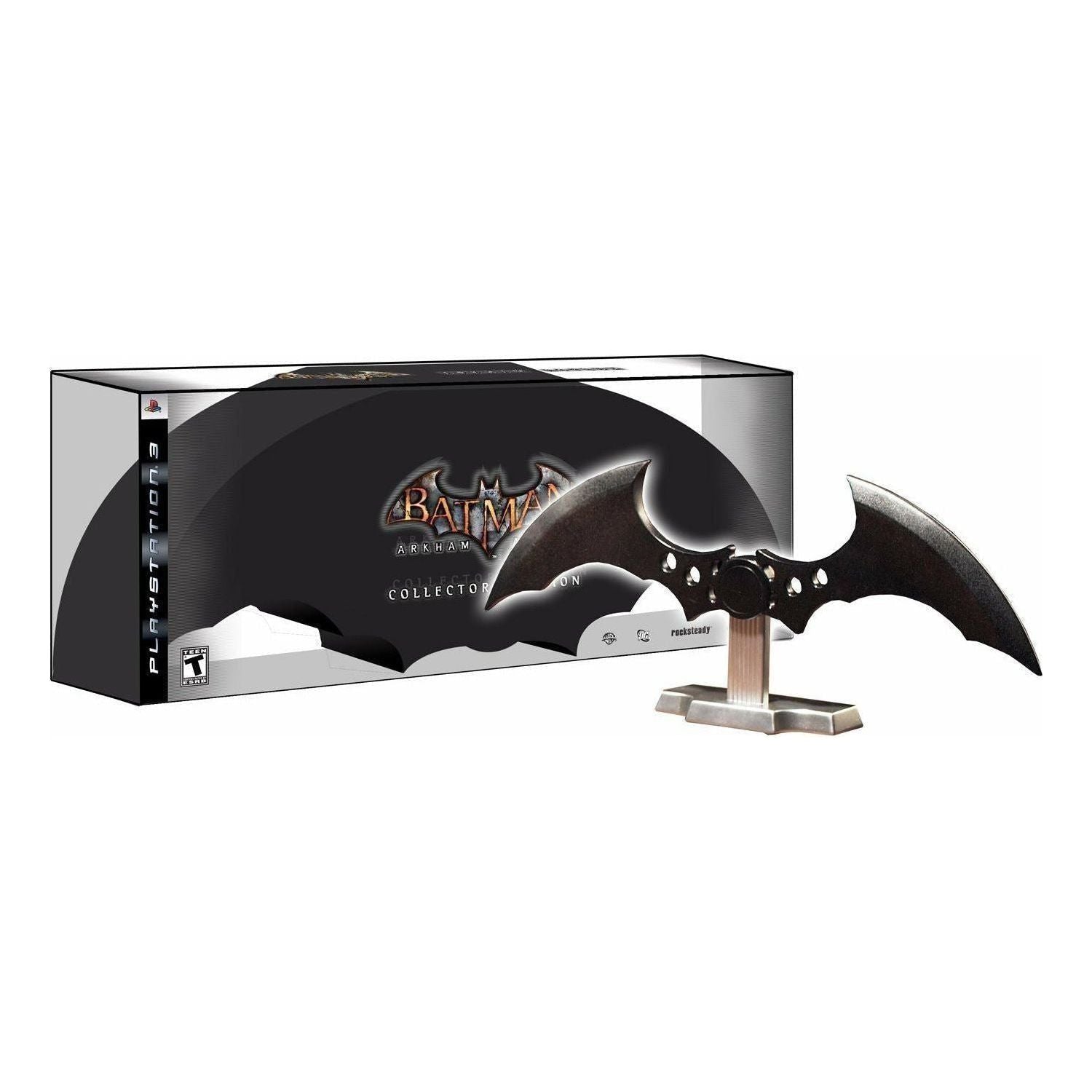 Batman Arkham Asylum Collector's Edition Batarang Replica with Display Case - Authentic DC Comics Memorabilia for Superhero Fans | Perfect for Home Decor, Cosplay, and Collectors Display