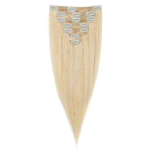 Focussexy Clip In Hair Extensions 100% Remy Human Hair – Thick & Natural Looking Clip Ins for Women & Girls – Perfect for Volume, Length & Styling – Great for Parties, Weddings & Everyday Wear