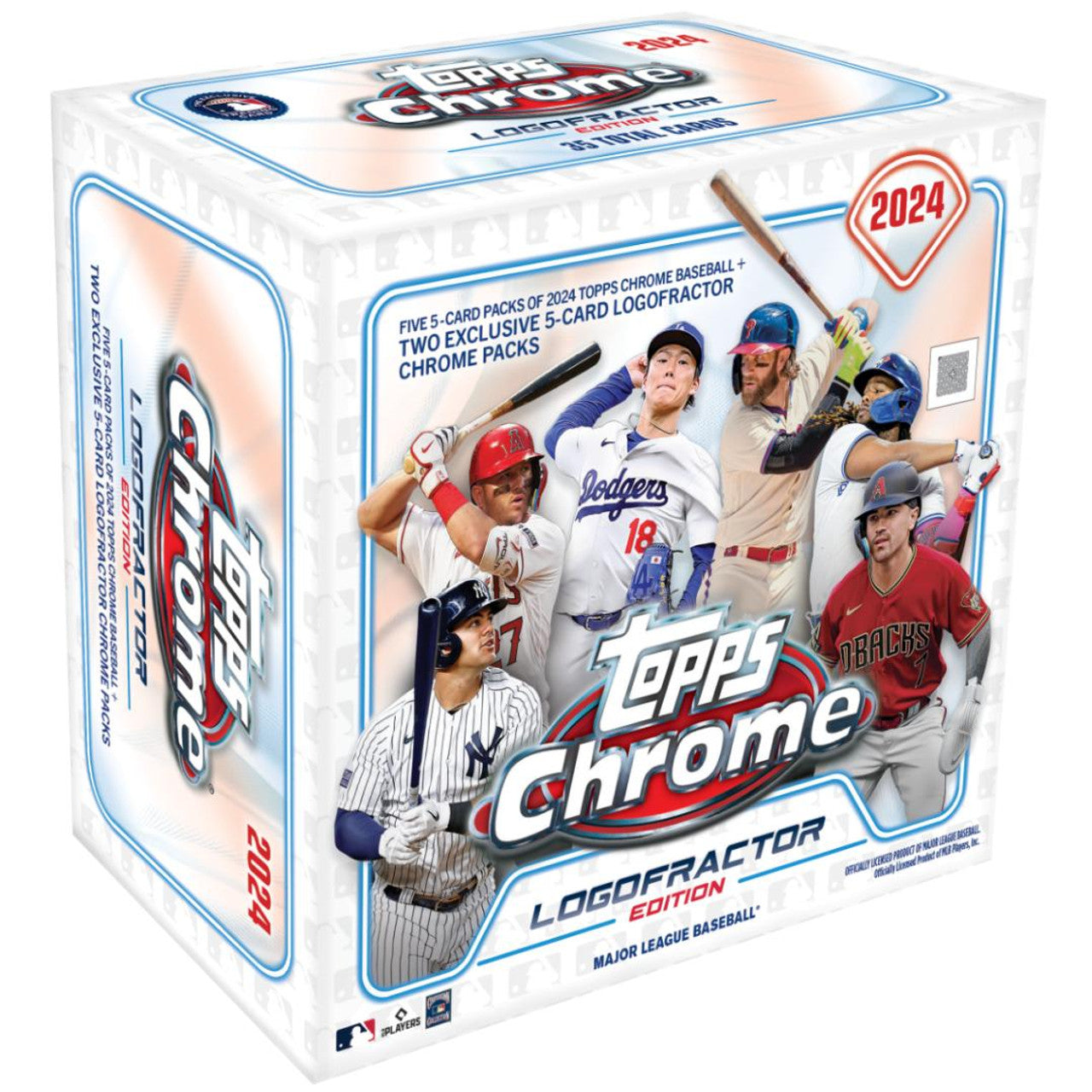 2024 Topps Chrome Logofractor Hobby Box - Premium Baseball Trading Cards for Collectors & Investors - Perfect for Sports Memorabilia Collections & Fantasy Baseball Fans
