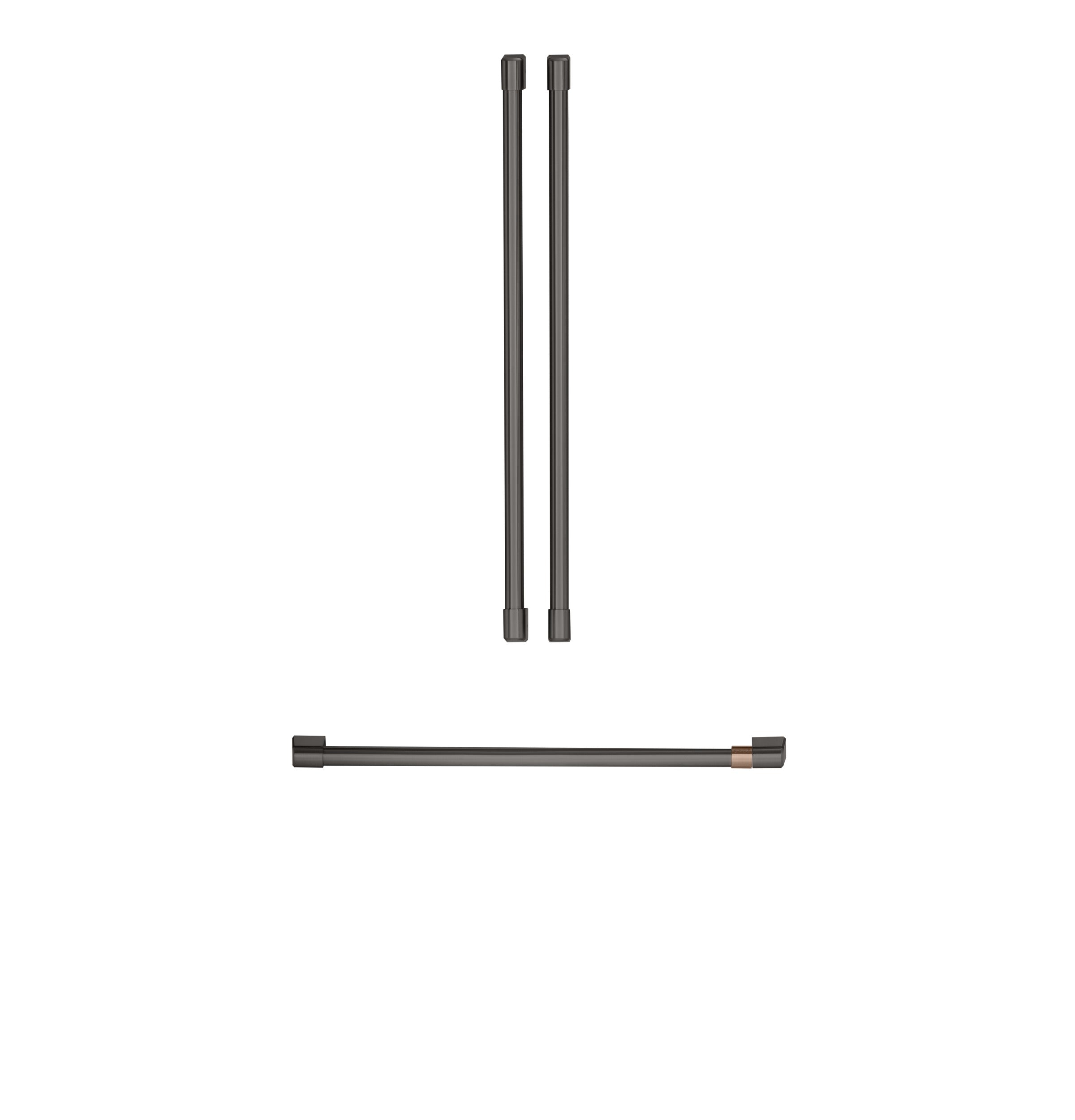 Brushed Black French Door Refrigerator Handle Kit CXMB3H3PNBT - Premium Replacement for Café Appliances - Perfect for Kitchen Remodel & Modern Home Upgrade