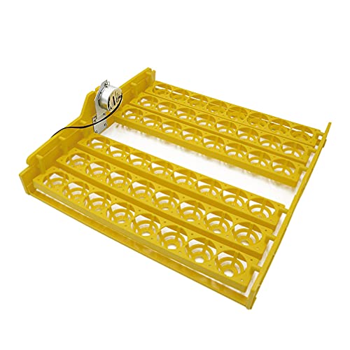 Hemoton 48 Egg Automatic Incubator - Fully Automatic Poultry Hatcher for Chickens, Ducks & Geese - 110V Yellow Mini Egg Tray - Perfect for Home Farming, Classroom Projects & Bird Breeding