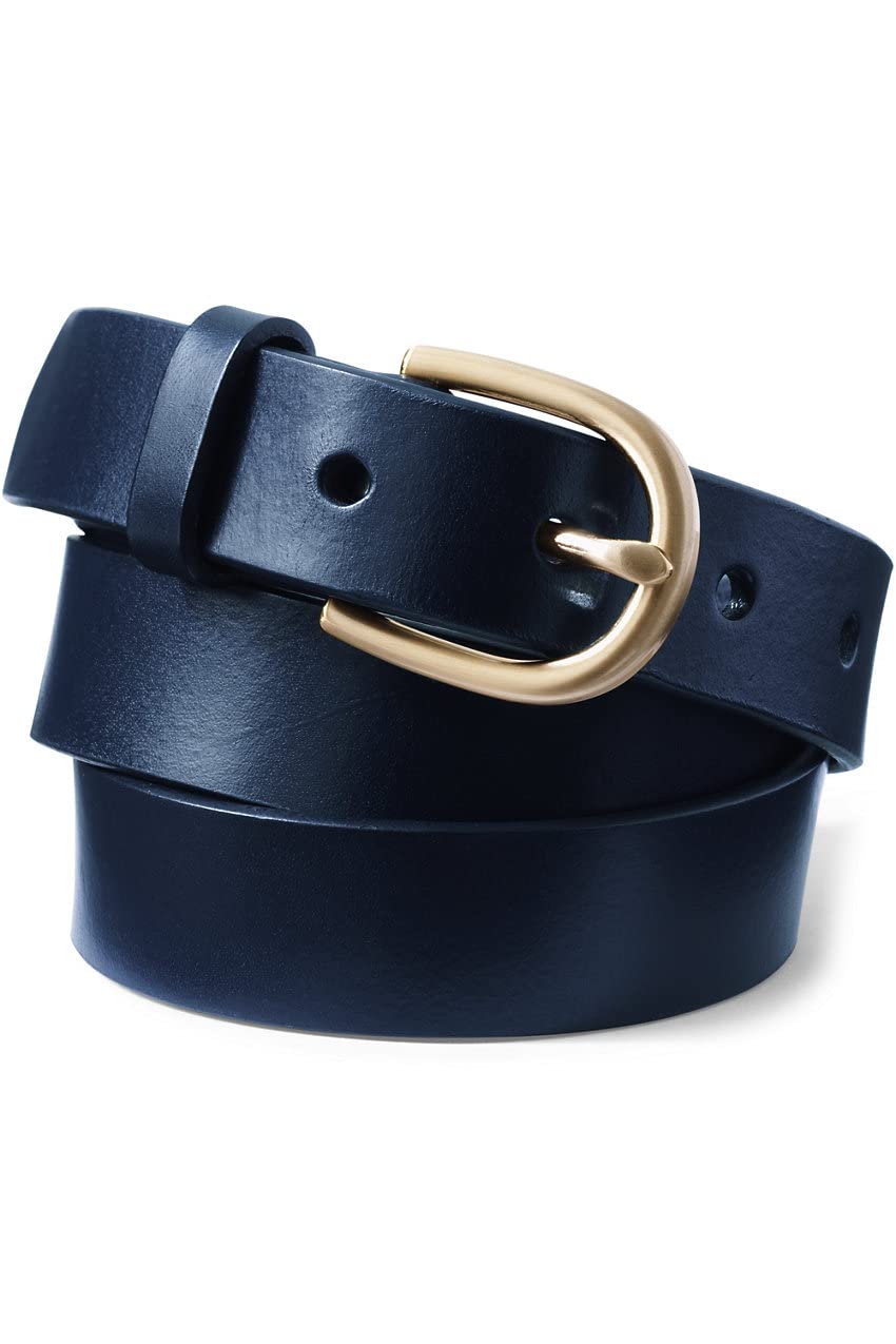 Lands' End Women's Classic Genuine Leather Belt - Stylish & Durable Accessory for Jeans, Dresses & Office Wear