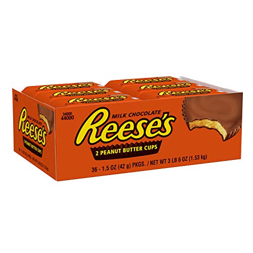 Reese's Peanut Butter Cups Chocolate Candy - 3 Packs (36 Pieces Each) - Perfect for Halloween, Party Favors & Office Snacks