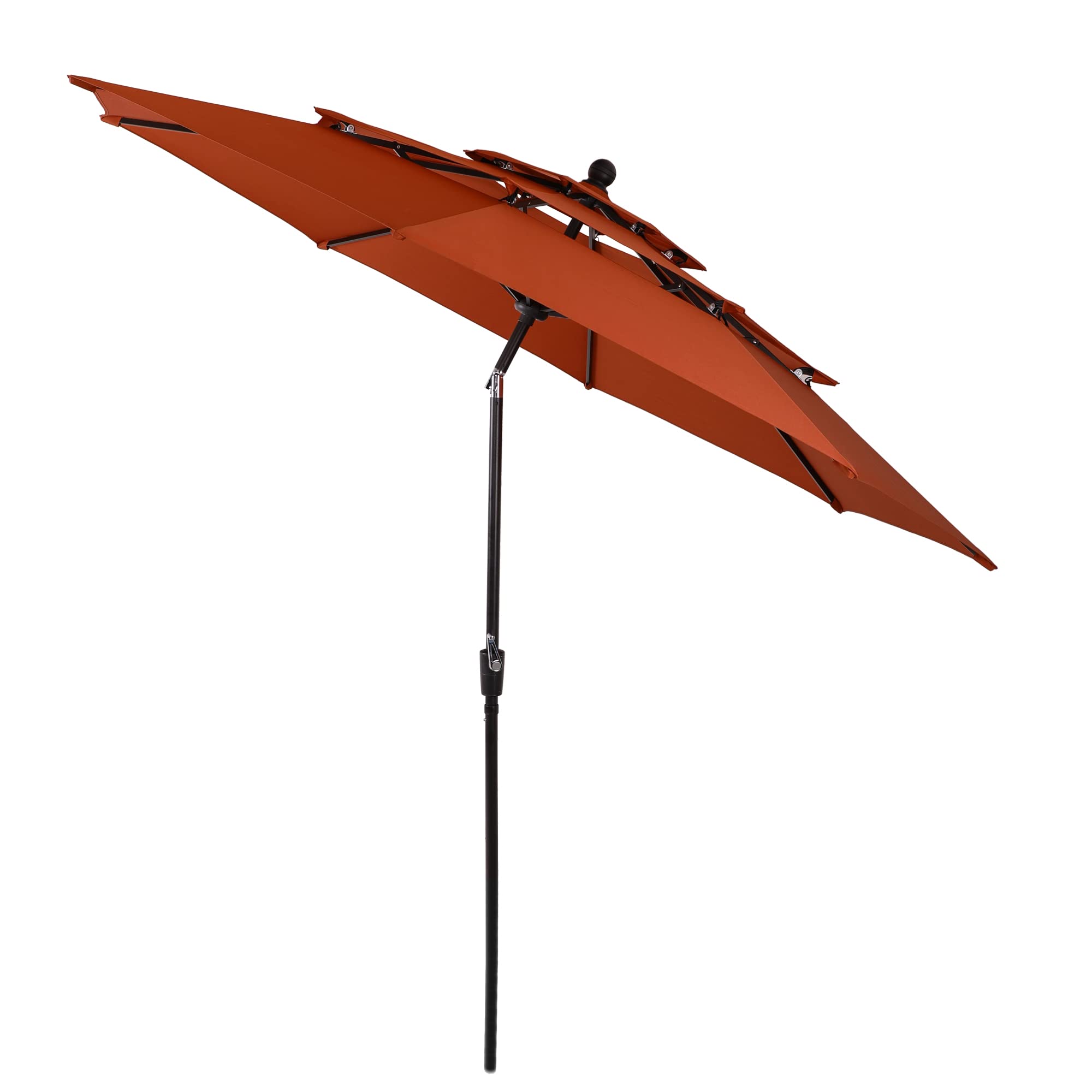 HERA'S PALACE 10 Ft 3-Tier Outdoor Patio Umbrella with Ventilation & Tilt Adjustment - Sun Shade for Backyard, Pool, Garden, Deck, and Outdoor Dining Areas