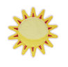 Custom Iron-On Patches - Sun & Icon Designs for DIY Clothing & Accessories | Perfect for Jackets, Bags, Hats & More
