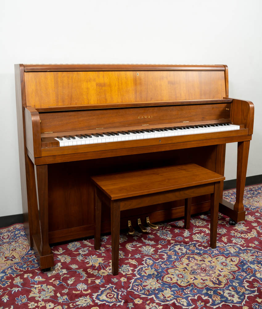 1980 Kawai 46 UST 6 Upright Piano in Satin Walnut Finish - Perfect for Home, Studio & Professional Use