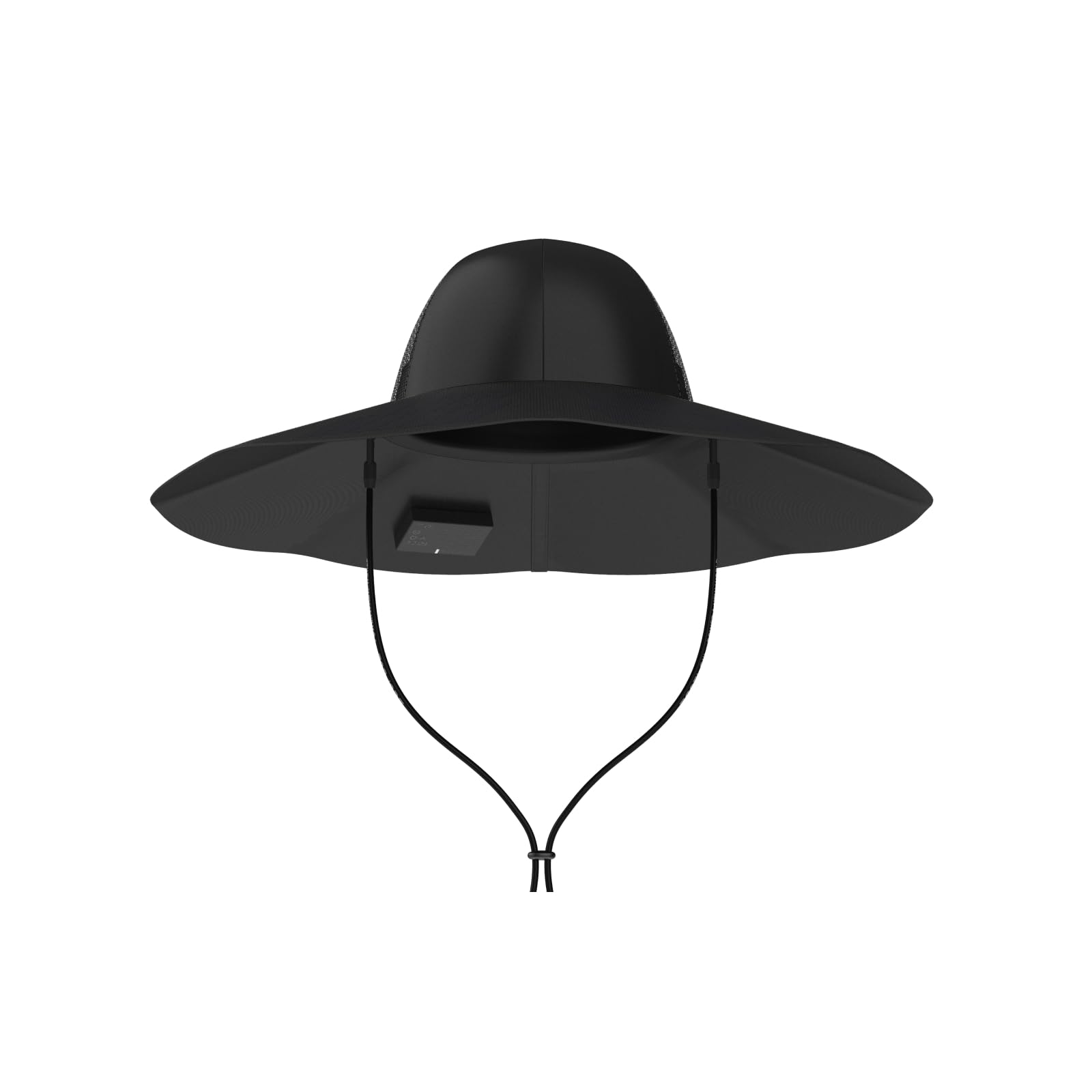 EF ECOFLOW Solar Charging Bucket Hat with Dual USB-A/USB-C Ports - SPF 50+ Wide Brim Sun Hat for Men & Women - Portable Outdoor Hat for Hiking, Fishing, Camping & Beach - Medium 22.8 Inch - Black