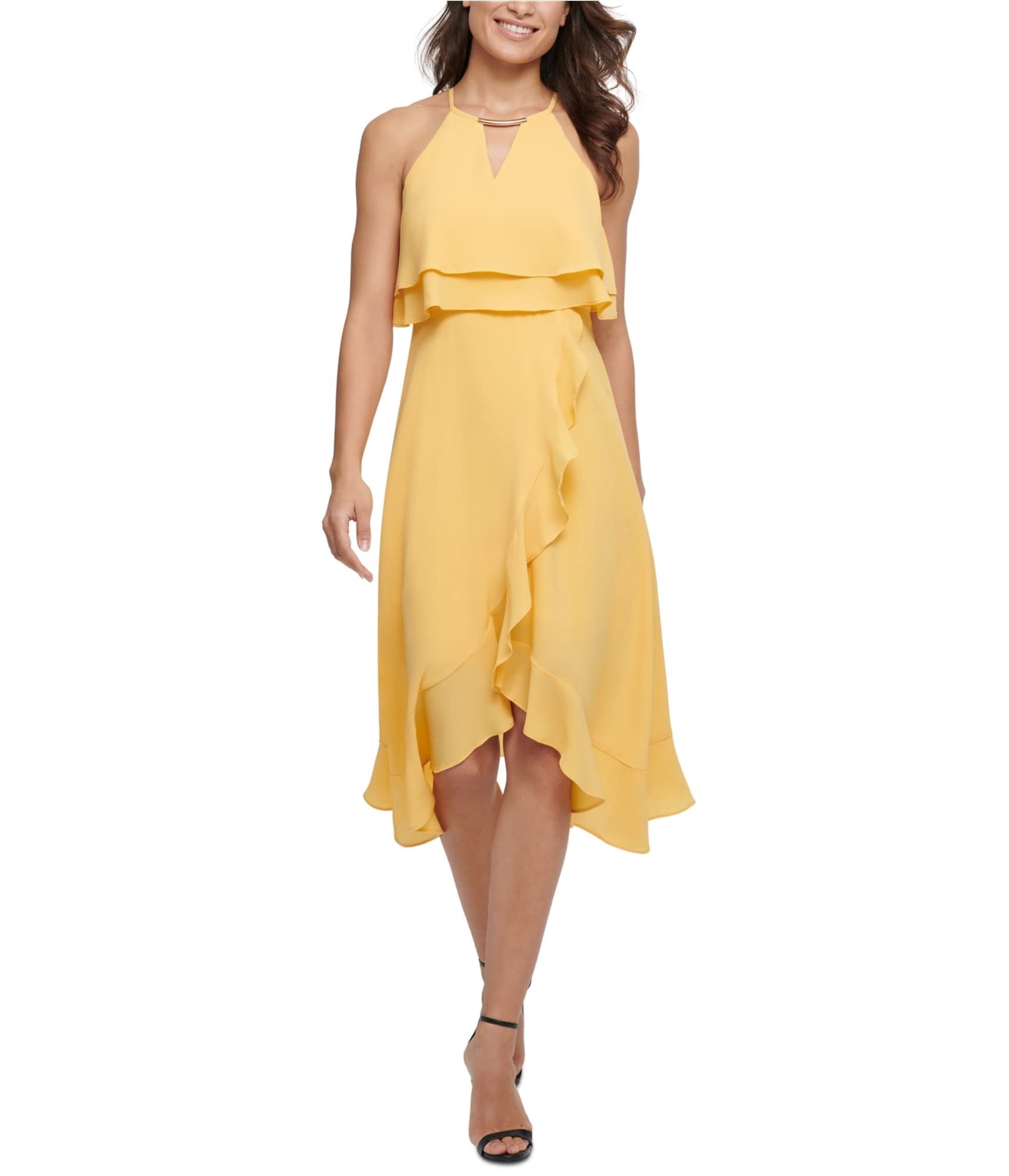 Kensie Women's Ruffled Popover Dress - Flowy Summer Dress for Casual Outings, Beach Vacations & Date Nights