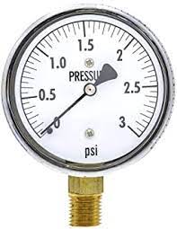 0-3 PSI Pressure Gauge with 1/4