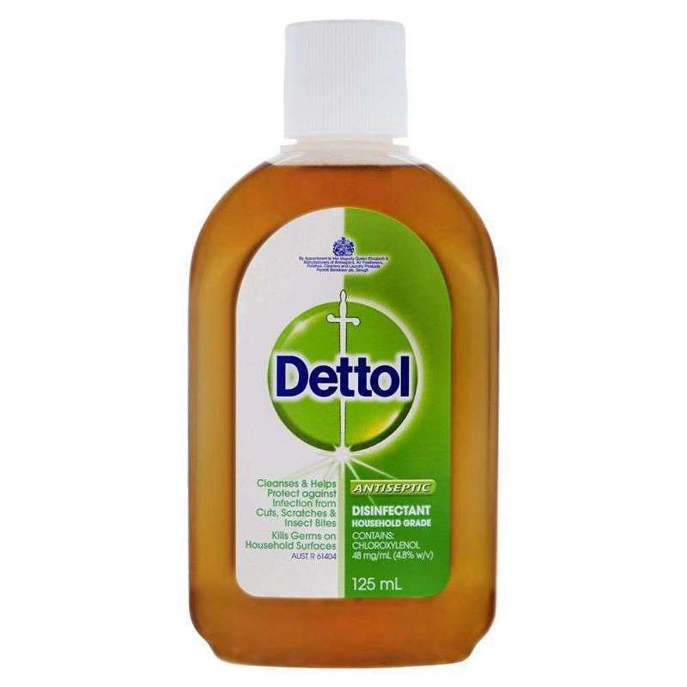 Dettol Classic Antiseptic Liquid 125ml - First Aid Disinfectant for Cuts, Wounds & Skin Care - Home, Travel & Medical Use