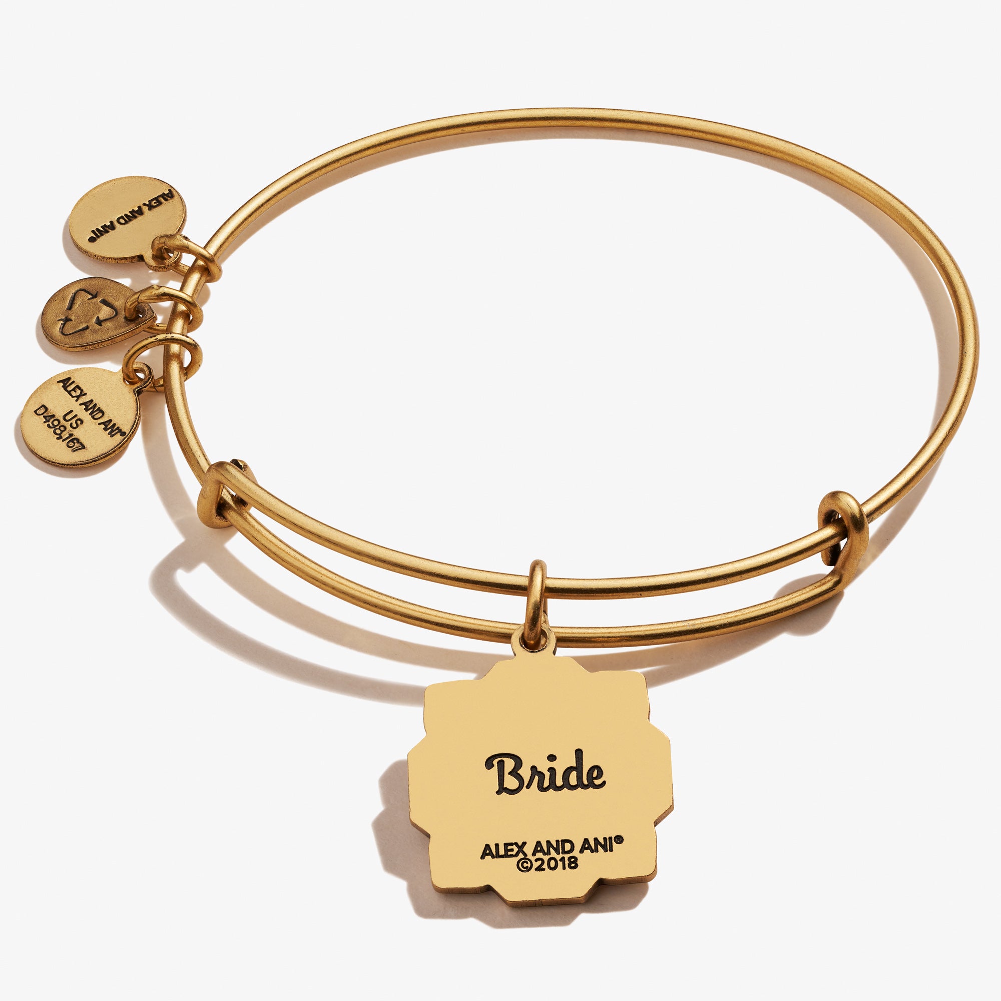 Elegant 'Happily Ever After' Bride Charm Bangle - Perfect for Weddings, Bridal Showers & Anniversary Gifts