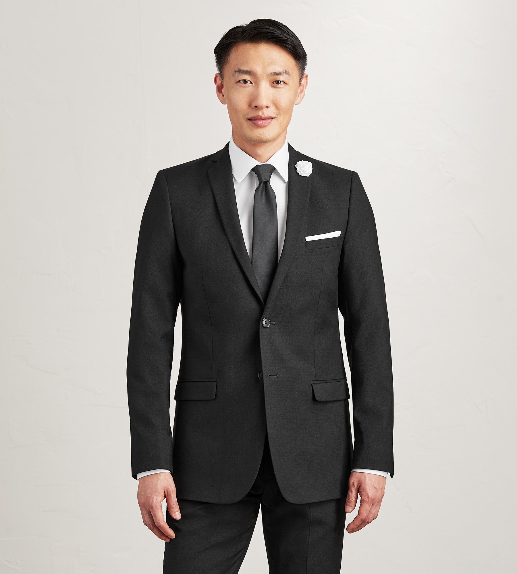 Modern Fit Solid Suit Jacket for Men - Slim Business Blazer - Professional Office Wear & Wedding Attire