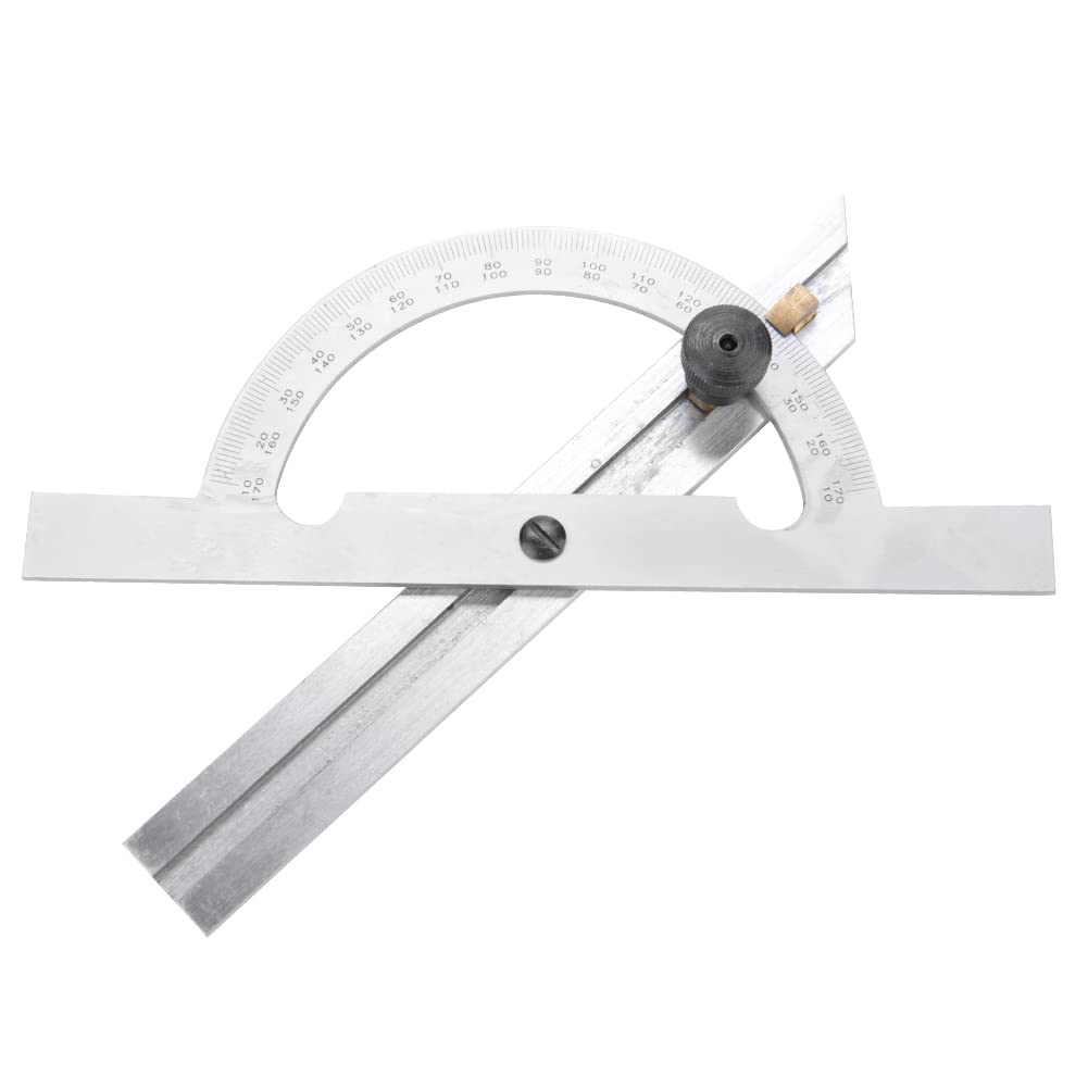 DERCLIVE 100x150mm Carbon Steel Adjustable Protractor Angle Ruler - Precision Measuring Tool for Woodworking, Metalworking & DIY Projects - Perfect for Carpentry, Engineering & Crafting