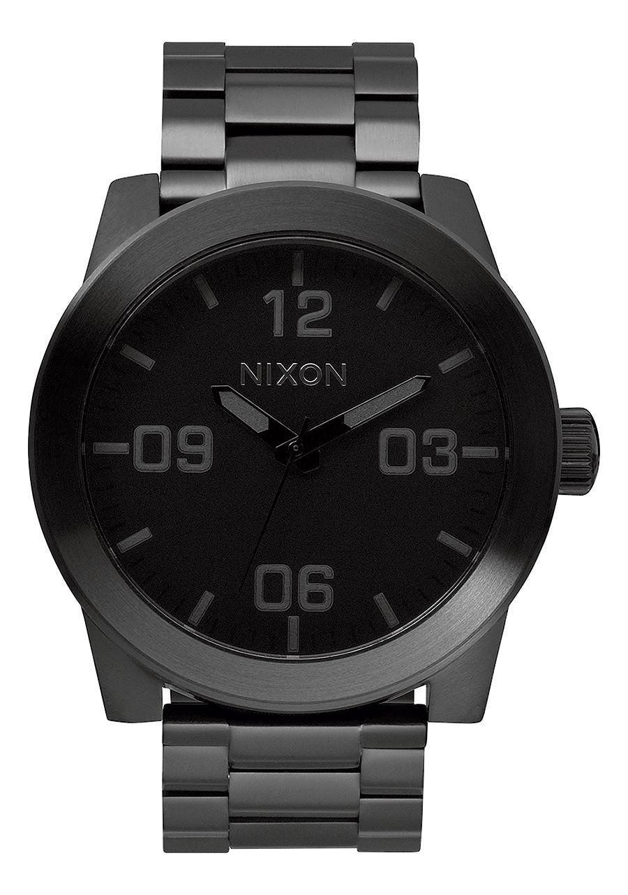 Nixon Corporal SS 48mm All Black Stainless Steel Watch - Stylish and Durable for Everyday Wear, Outdoor Adventures & Business Casual Occasions