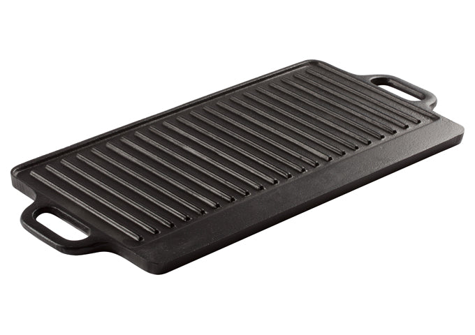 20 x 9.5 Inch Reversible Cast Iron Griddle - Heavy Duty Grill Pan for Stovetop, Oven & Camping - Perfect for Pancakes, Steaks & Outdoor Cooking (NRE #018605)